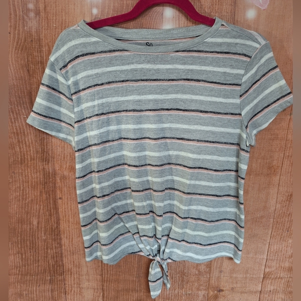 SO SIZE MEDIUM CROPPED TOP STRIPED